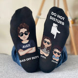 Dad Off Duty - Personalized Father Socks