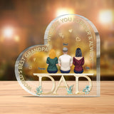 Dad We Love You - Personalized Father Custom Shaped Acrylic Plaque