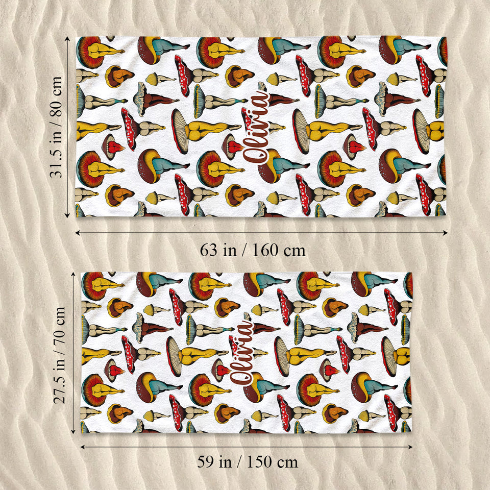 Magic Dance - Personalized Mushroom Beach Towel