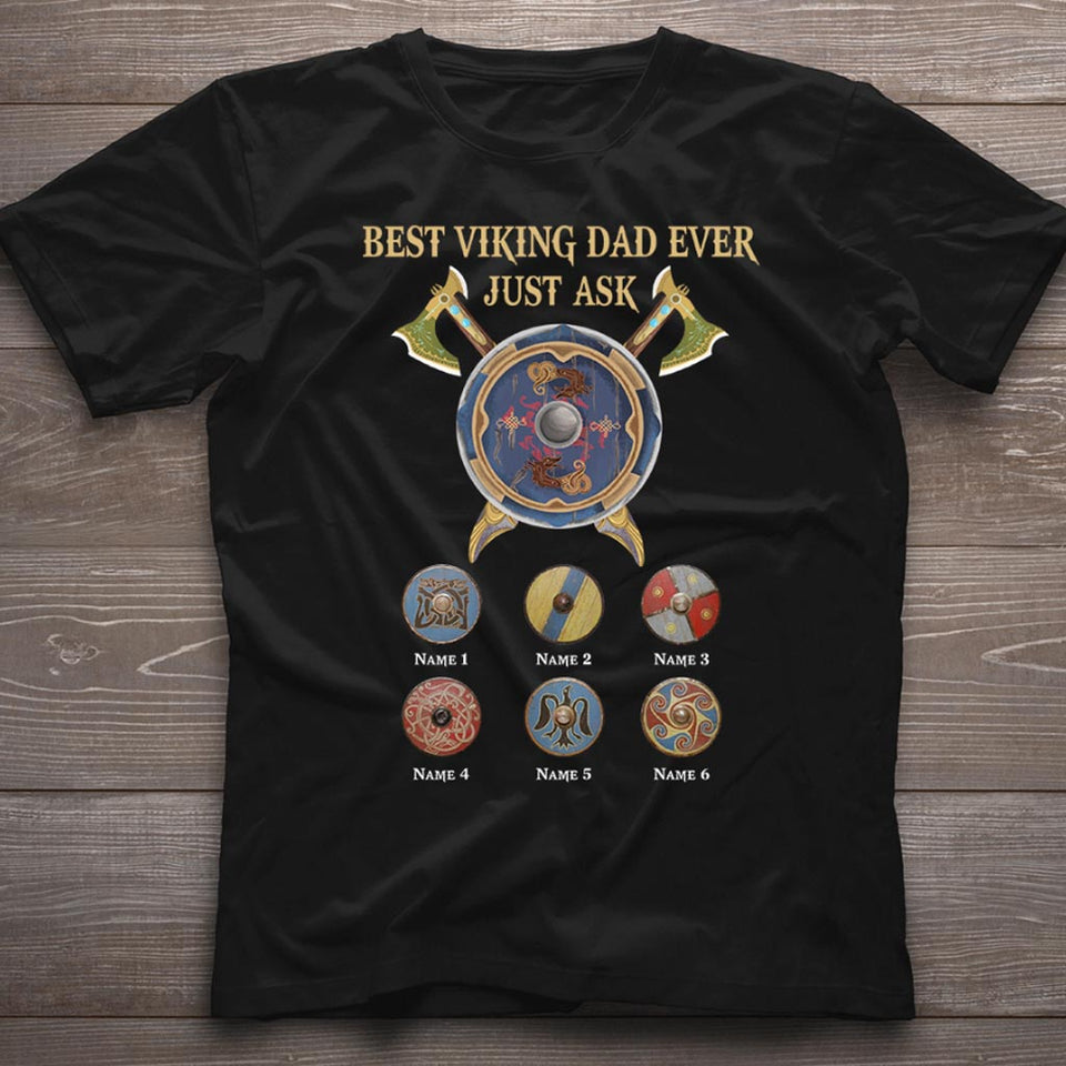 Best Viking Dad Ever - Viking Personalized T-shirt and Hoodie