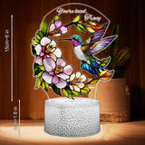 Nature Lovers Butterfly Dragonfly Bee Hummingbird - Personalized Gardening Shaped Plaque Light Base