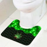 Magic Leaf - Personalized Weed Bathroom Curtain & Mats Set