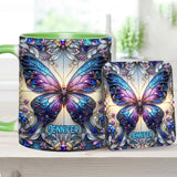 Beautiful Butterfly - Personalized Butterfly Accent Mug