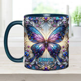 Beautiful Butterfly - Personalized Butterfly Accent Mug