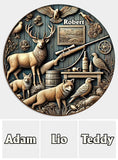 Best Hunter Ever - Personalized Hunting Round Wood Sign