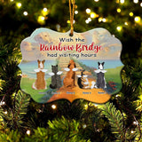 Rainbow Bridge In My Heart - Personalized Christmas Dog Ornament (Printed On Both Sides)