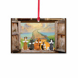 Rainbow Bridge In My Heart - Personalized Christmas Dog Ornament (Printed On Both Sides)