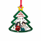 Tis The Season For Loving You - Personalized Christmas Couple Layers Mix Ornament