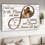 I Love You to Infinity and Beyond - Personalized Couple Canvas And Poster
