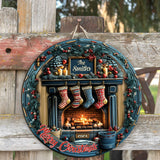 Merry Christmas - Personalized Family Custom Shaped Wood Sign
