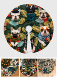 Merry Woofmas Frenchie - French Bulldog Tree Skirt