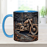 Never Underestimate An Old Man With A Motorcycle - Personalized Biker Accent Mug