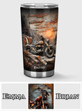 Never Underestimate An Old Man With A Motorcycle - Personalized Biker Tumbler