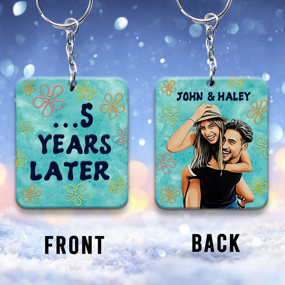 Years Later - Personalized Couple Keychain
