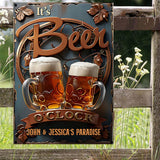 Love Drinking - Personalized Beer Rectangle Metal Sign