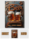 Love Drinking - Personalized Beer Rectangle Metal Sign