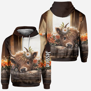 Just A Girl Who Loves Highland Cows - Personalized Highland Cow Hoodie and Leggings