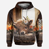 Just A Girl Who Loves Highland Cows - Personalized Highland Cow Hoodie and Leggings