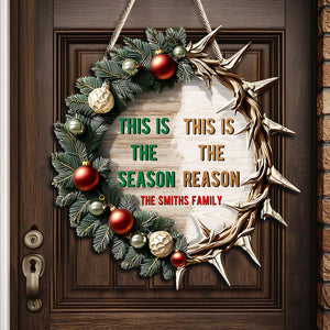 This Is The Reason - Personalized Family Custom Shaped Wood Sign