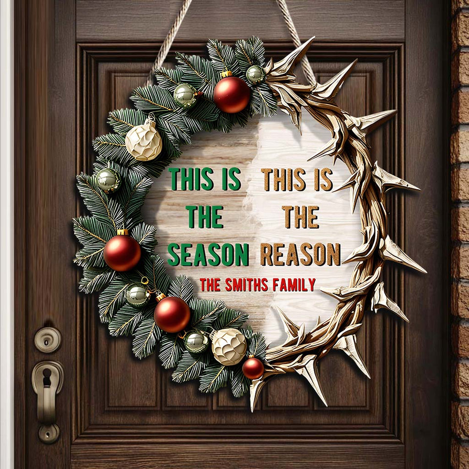 This Is The Reason - Personalized Family Custom Shaped Wood Sign