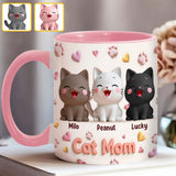 Cat Mom - Personalized Cat Accent Mug
