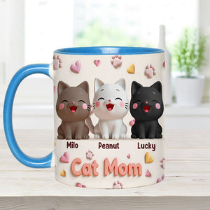 Cat Mom - Personalized Cat Accent Mug
