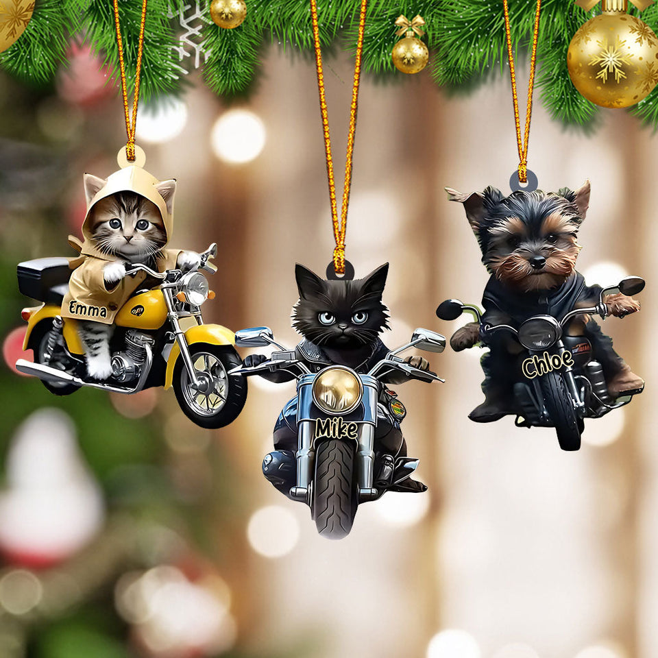 Cute Biker - Personalized Biker Ornament