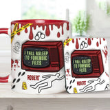 I Fall Asleep For Forensic Files - Personalized Accent Mug