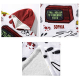 I Fall Asleep For Forensic Files - Personalized Blanket Hoodie