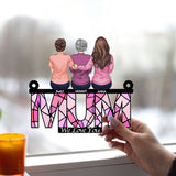 Mum We Love You - Personalized Mother Window Hanging Suncatcher Ornament
