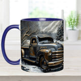Never Underestimate An Old Man With A Truck - Personalized Trucker Accent Mug