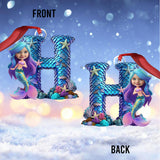 Mermaid Alphabet Letters - Personalized Kid Custom Shaped Ornament