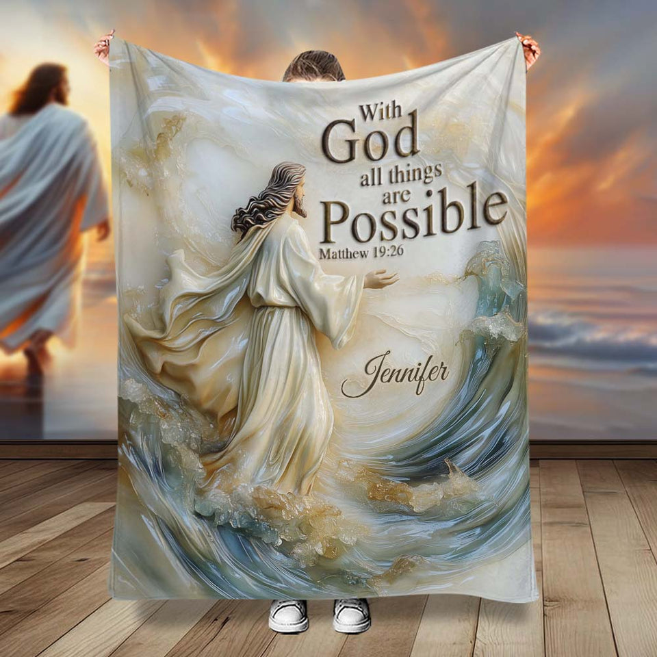 Avec Dieu, tout est possible - Couverture chrétienne personnalisée
