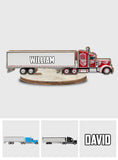 Truck Gift For Grandkids - Personalized Kid Freestanding Wood Plaque