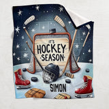 Hockey Season - Personalized Hockey Blanket