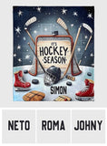 Hockey Season - Personalized Hockey Blanket