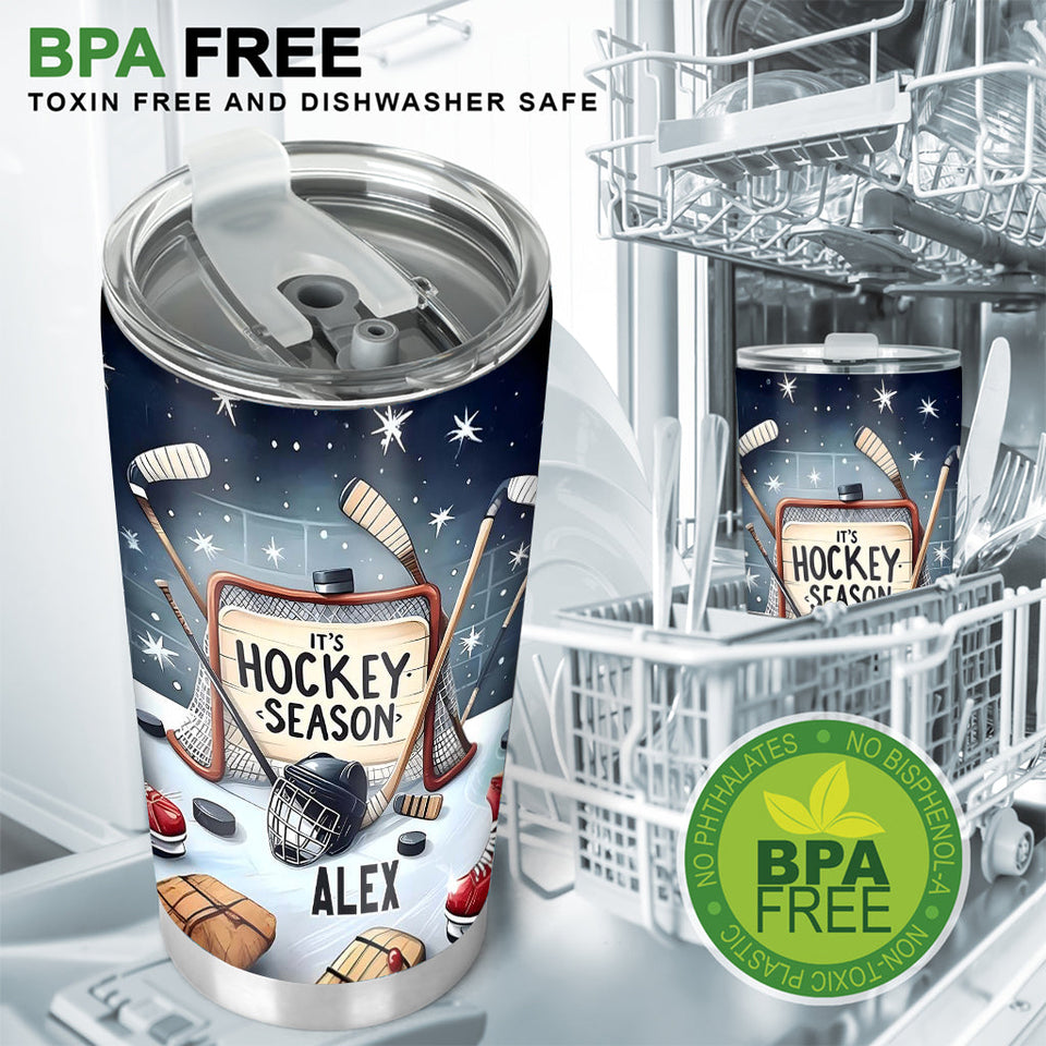 Hockey Season - Personalized Hockey Tumbler