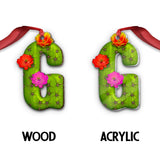 Cactus Letter - Personalized Cactus Ornament