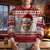 Santa Came Twice - Personalized Couple Ugly Sweater