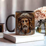 Mug chrétien personnalisé à motif vintage Jésus