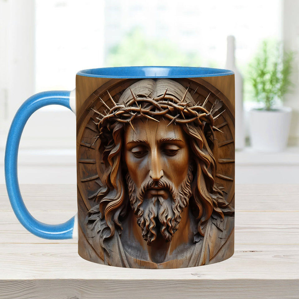 Mug chrétien personnalisé à motif vintage Jésus
