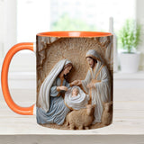 Mug personnalisé à thème chrétien - Scène de la Nativité