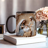 Mug personnalisé à thème chrétien - Scène de la Nativité