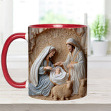 Mug personnalisé à thème chrétien - Scène de la Nativité