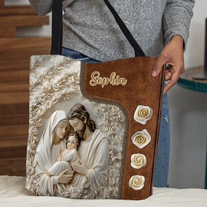 Sac fourre-tout chrétien personnalisé La Sainte Famille
