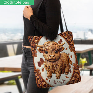 Love Highland Cows - Personalized Tote Bag