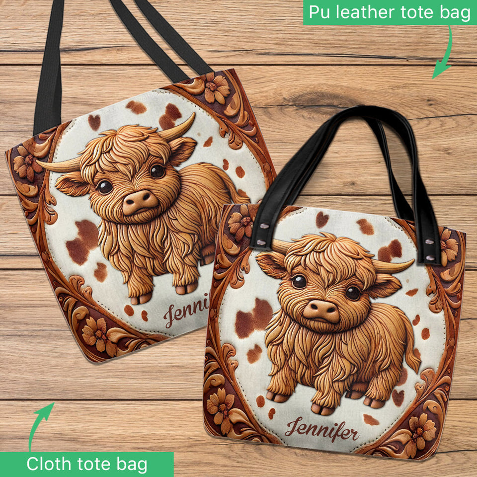 Love Highland Cows - Personalized Tote Bag