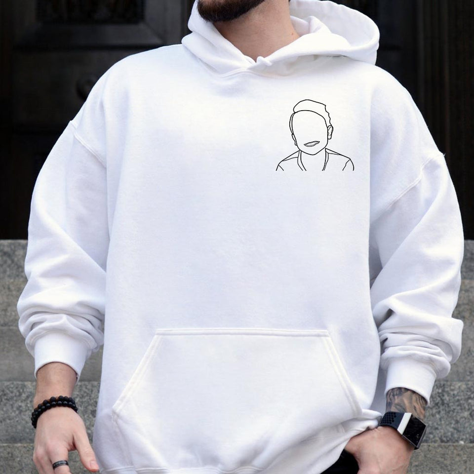 Custom Line Art - Personalized Kid Embroidered Hoodie