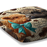 You & Me We Got This - Personalized Highland Cow Throw Pillow