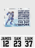 It's About Being Better - Personalized Hockey Custom Shaped Acrylic Plaque